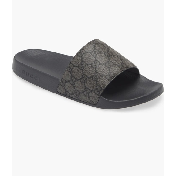 Gucci Other - NWB GUCCI GG Supreme Slide  (Men) Grey/Black Designer Sz: 7